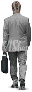 businessman walking with a bag in his hand