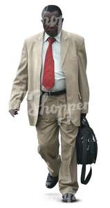 african businessman walking