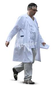 male doctor walking