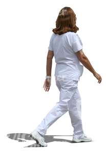 cut out hospital worker walking