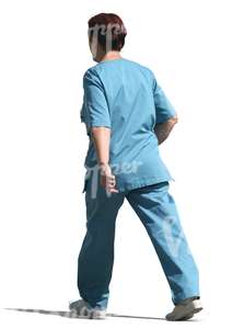 cut out nurse walking