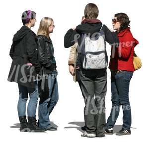 group of youngsters standing and talking