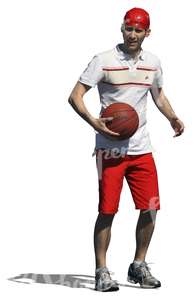 cut out man with a basketball