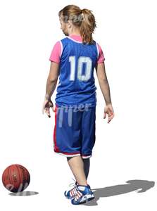 cut out woman playing basketball
