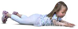 cut out girl lying on the ground