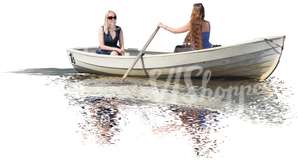 two women rowing a boat