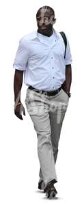 cut out black man walking