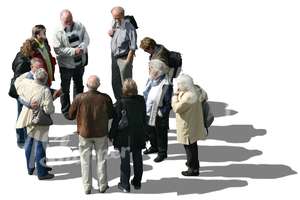 cut out group of people standing in a circle