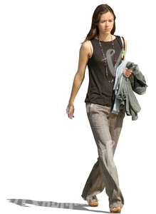 cut out woman walking