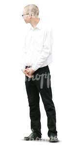 cut out young man standing