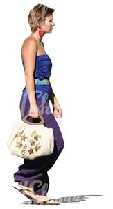 woman in a summer dress walking