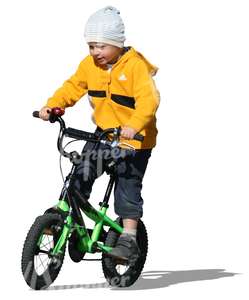 boy riding a bike