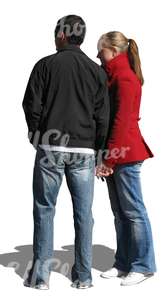couple standing and holding hands