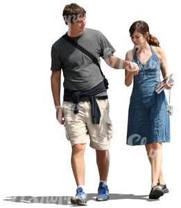 couple walking and holding hands