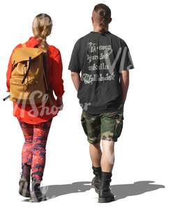 rock style couple walking