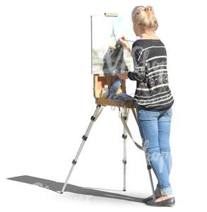 young artist painting