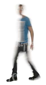 motion blur image of a young man