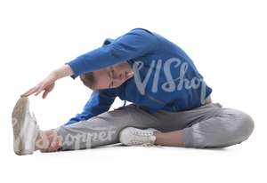 woman working out on the floor