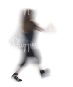 motion blur image of a child walking