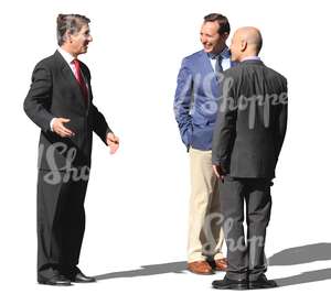 group of businessmen talking