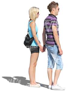 couple standing and holding hands