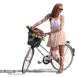 woman with a bicycle