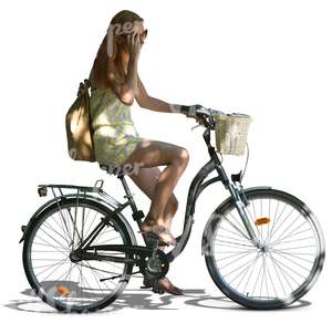 woman riding a bicycle