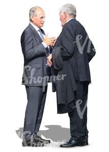 two businessmen talking