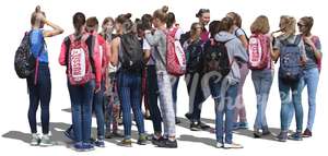 big group of girls standing together