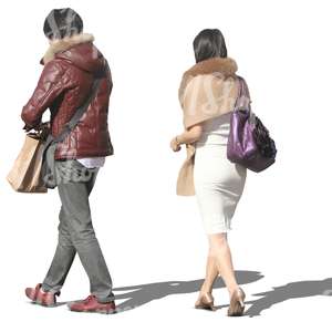 asian man and woman walking side by side