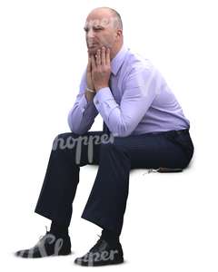 businessman sitting and thinking