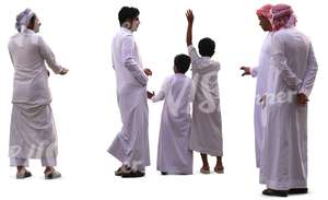 group of muslim men standing and talking