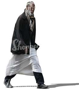 black muslim man walking