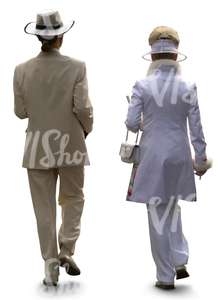 cut out extragavant couple walking