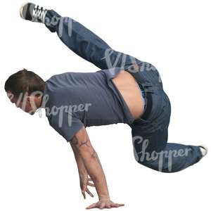 man performing a breakdance