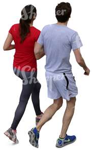 a couple jogging