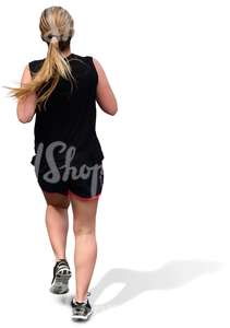 a woman jogging