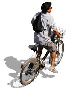 man riding a bike