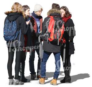 group of young people standing in a circle