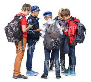 group of young schoolboys standing together