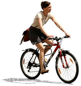 young woman riding a bicycle