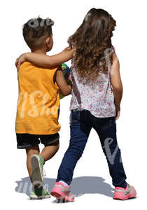 girl and boy walking together