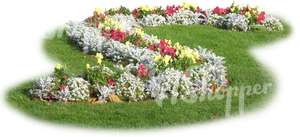 S-shaped flowerbed 