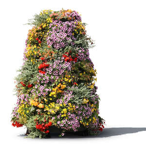 decorative tower of flowers