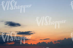 bright orange sky after sunset