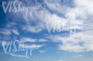 deep blue daytime sky with clouds