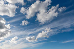 blue sky with some white clouds
