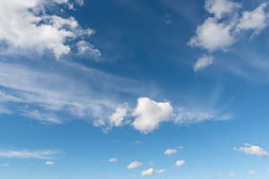blue sky with few small clouds