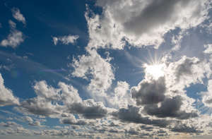 daytime sky with backlit clouds
