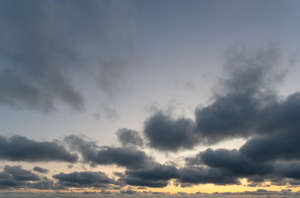 sunset with dark clouds